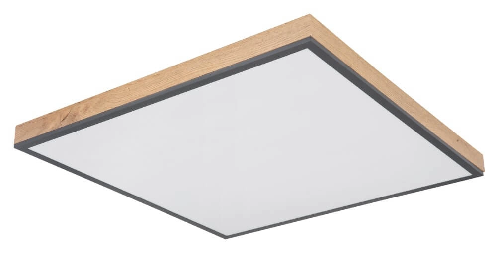 Houten led plafondlamp Doro 59x59 cm Globo 9007371421992