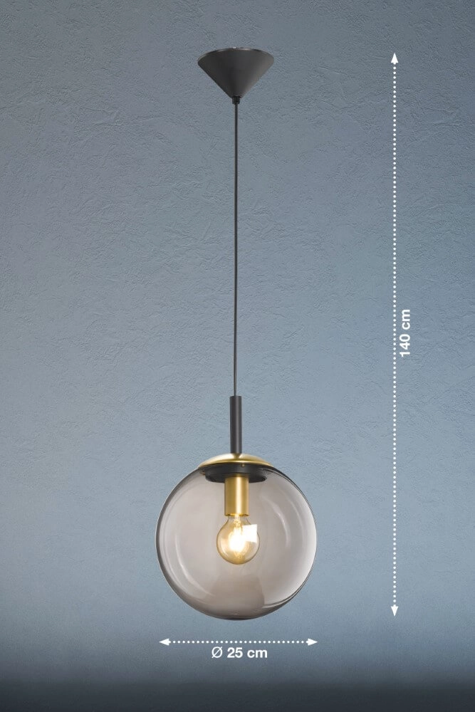 Hanglamp met glas Dini Ø 25cm Fischer & Honsel 4001133604307