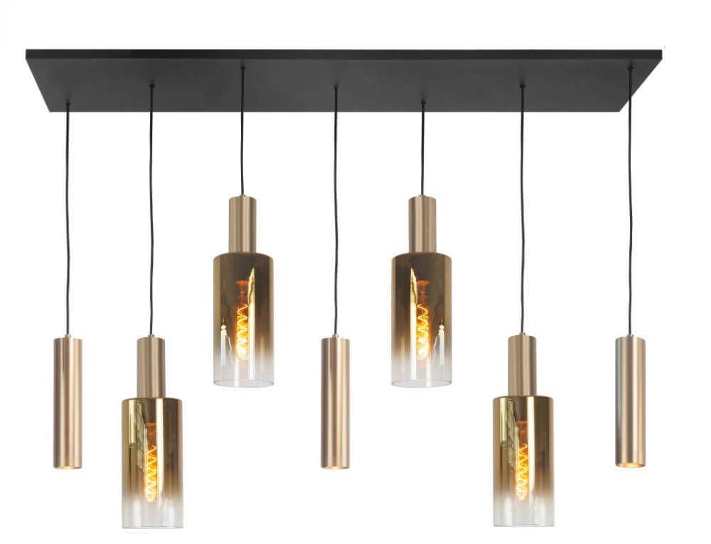 Hanglamp Perugia mat goud - 4x E27 - 3x GU10