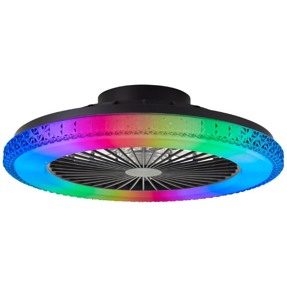 Zwarte ventilator Badria met RGB functie Zwarte ventilator Badria met RGB functie
