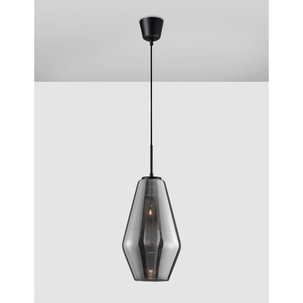 Hanglamp Veiro chroom glas Ø 17 x 28,5cm