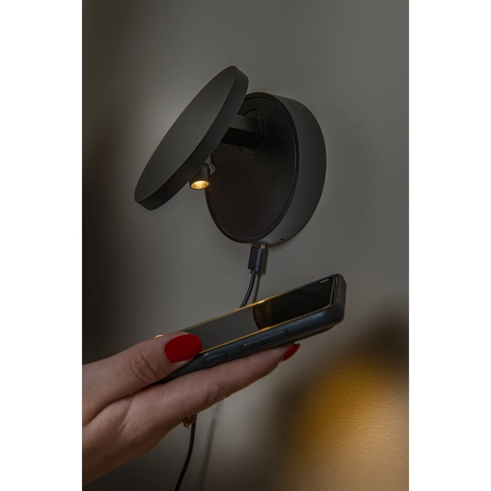 Design wandlamp Ufor zwart Premium by Lucide 5411212570116
