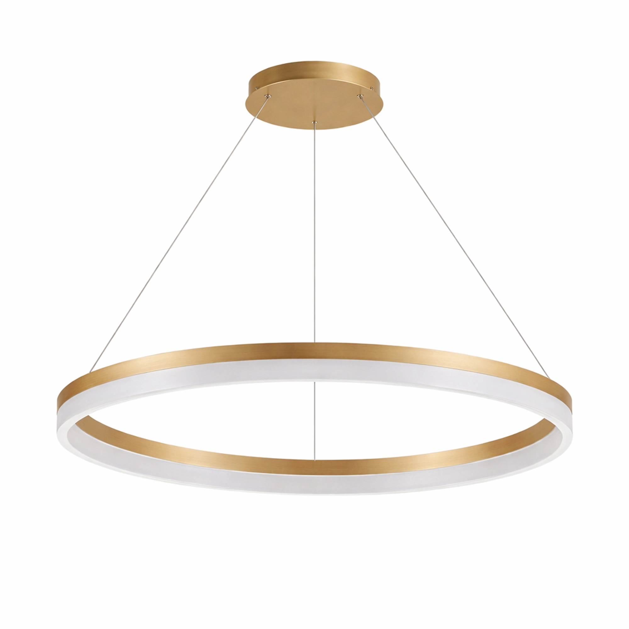 Strakke hanglamp Ara Ø 60cm goud Lyora 5053423316086