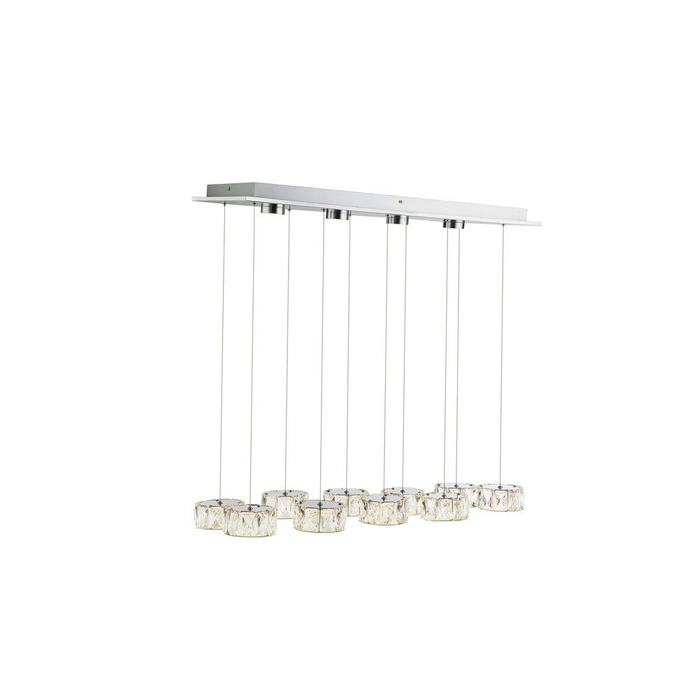 10-lichts hanglamp Amur chroom Globo 9007371345069