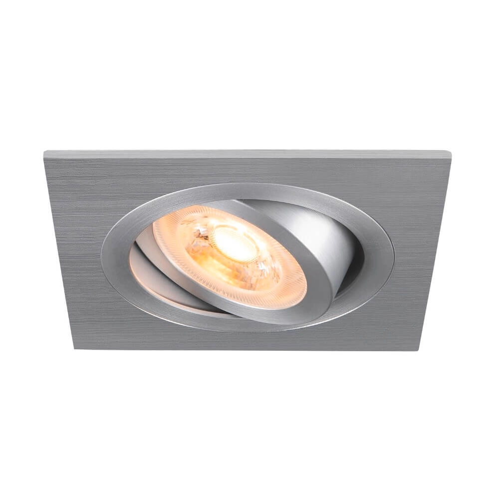 Inbouwspot New Tria 75 vierkant - aluminium - GU10