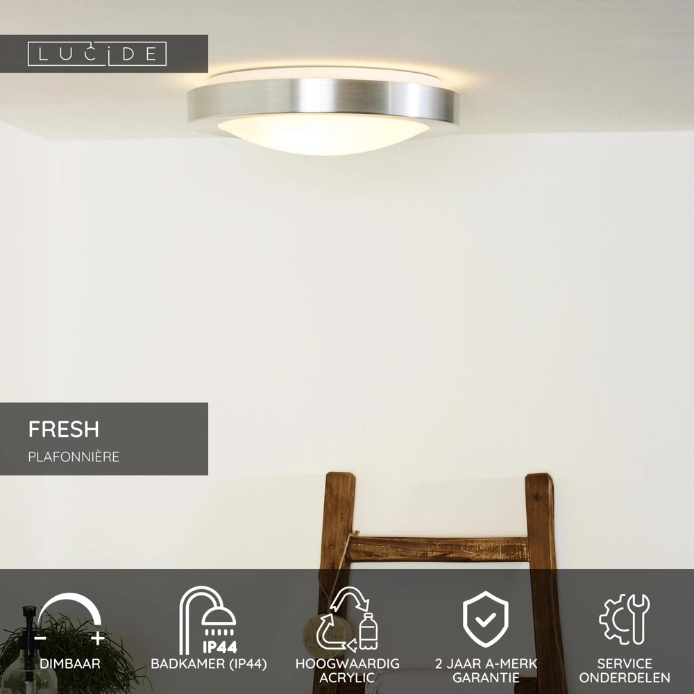 Plafonniere Fresh Ø 35cm chroom Lucide 5411212790538