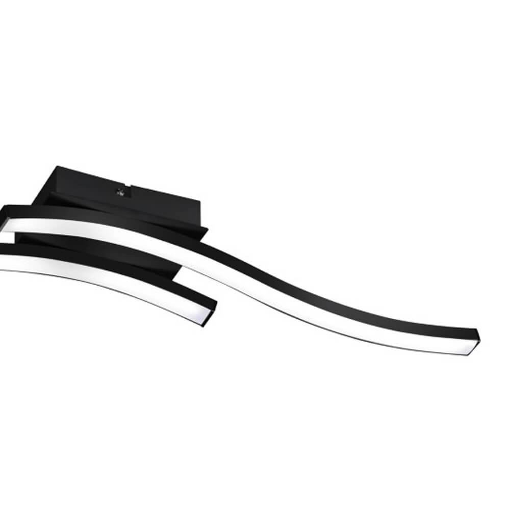 Design plafondlamp Route 2-lichts zwart Trio 4017807471267