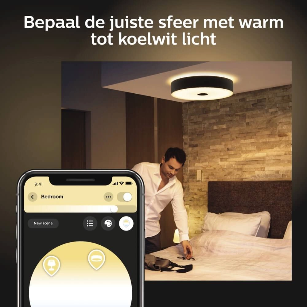 Plafondlamp Hue Fair - White Ambiance Ø 44,4cm wit Philips 8719514341272