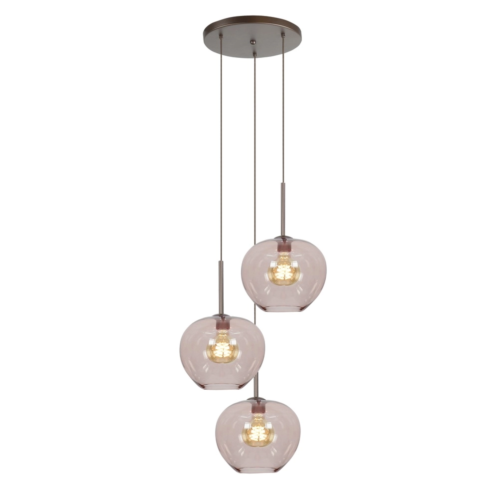 Design hanglamp Fantasy choco bruin 3-lichts