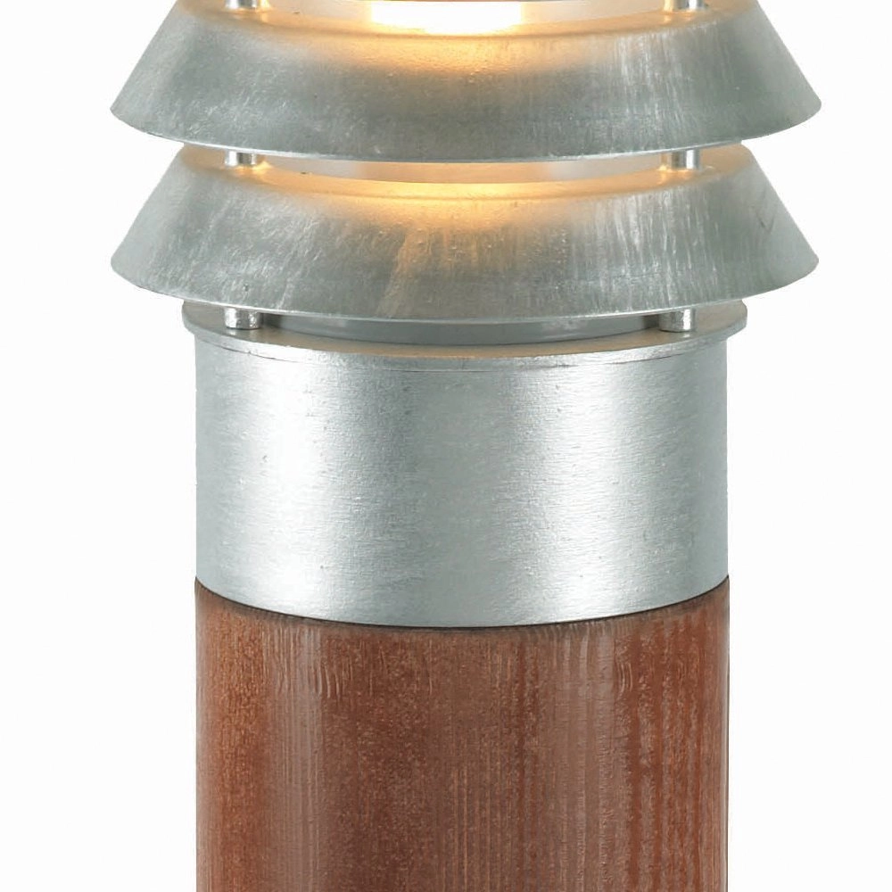 Zinken terraslamp Selhalm met hout 85cm Franssen 7042891440636