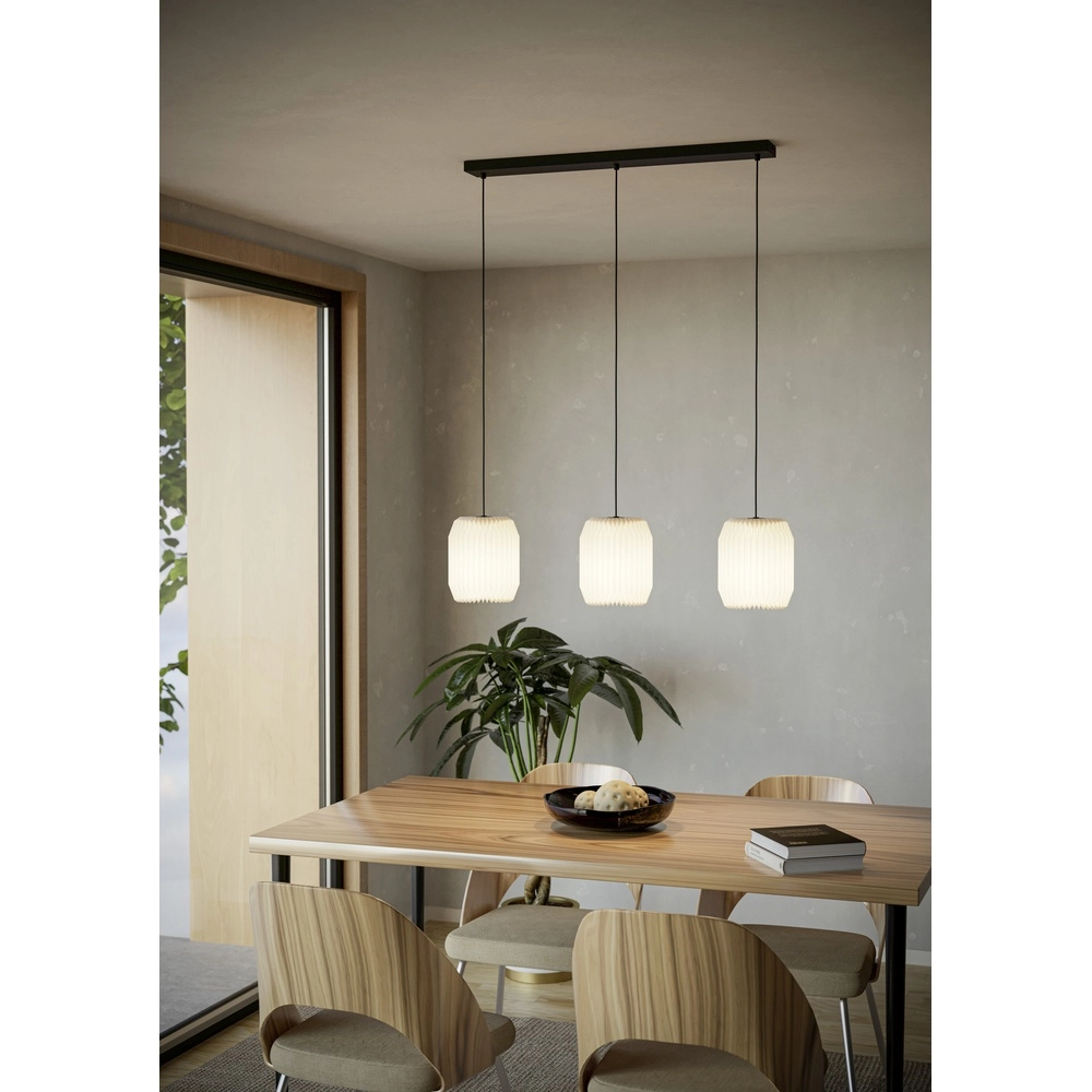 Eettafel hanglamp Belgrave 3x papieren kap Eglo 9002759441029