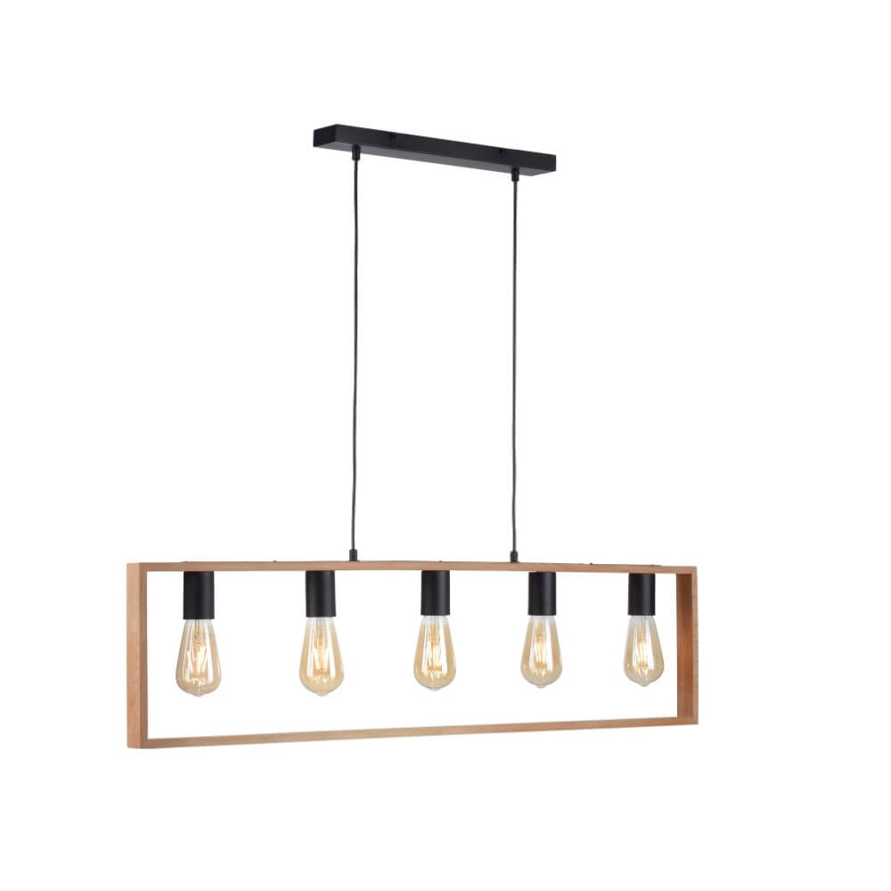 Landelijke hanglamp Franky 5-lichts Landelijke hanglamp Franky 5-lichts