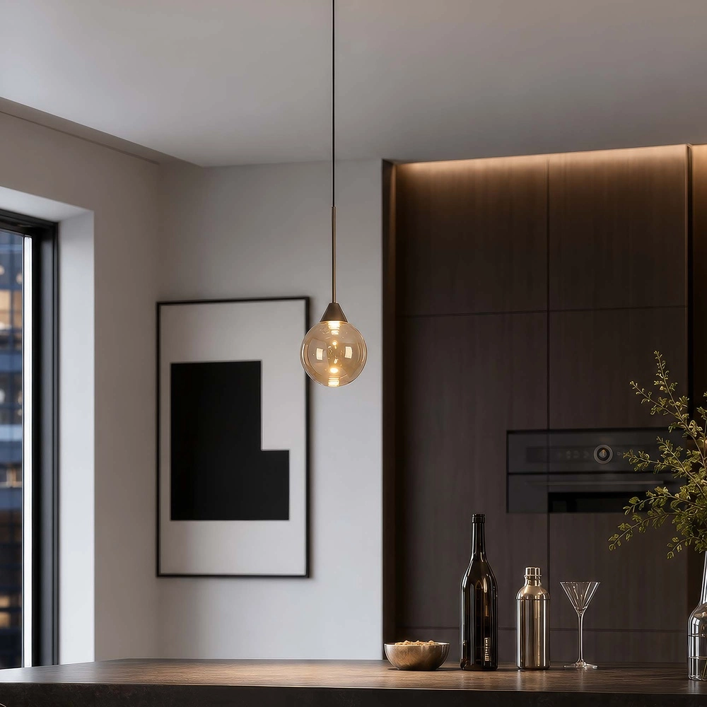 Design hanglamp Opux Lux enkel brons Searchlight 5,05342E+12