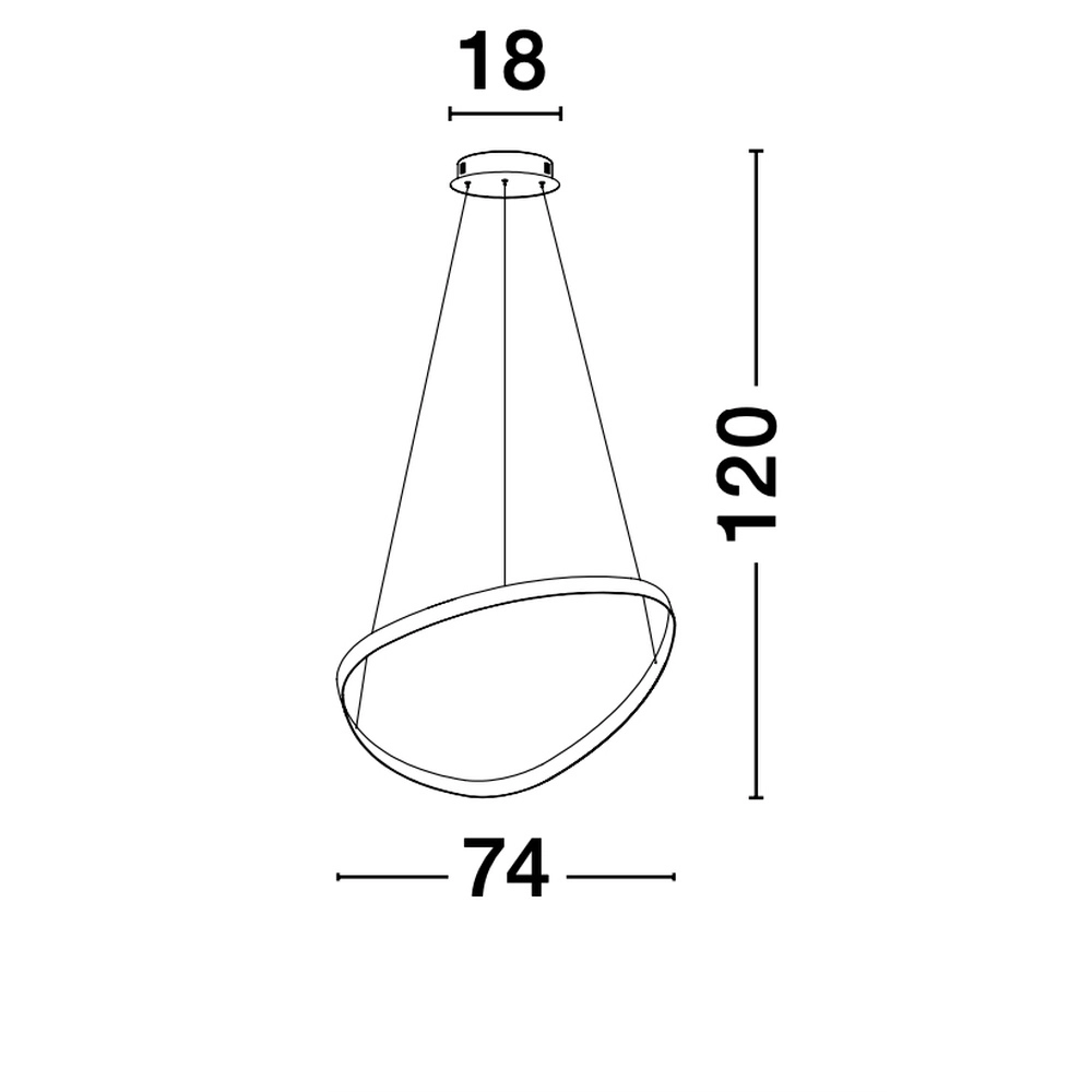 Design hanglamp Aries wit Ø 74cm Lyora 5212017419828
