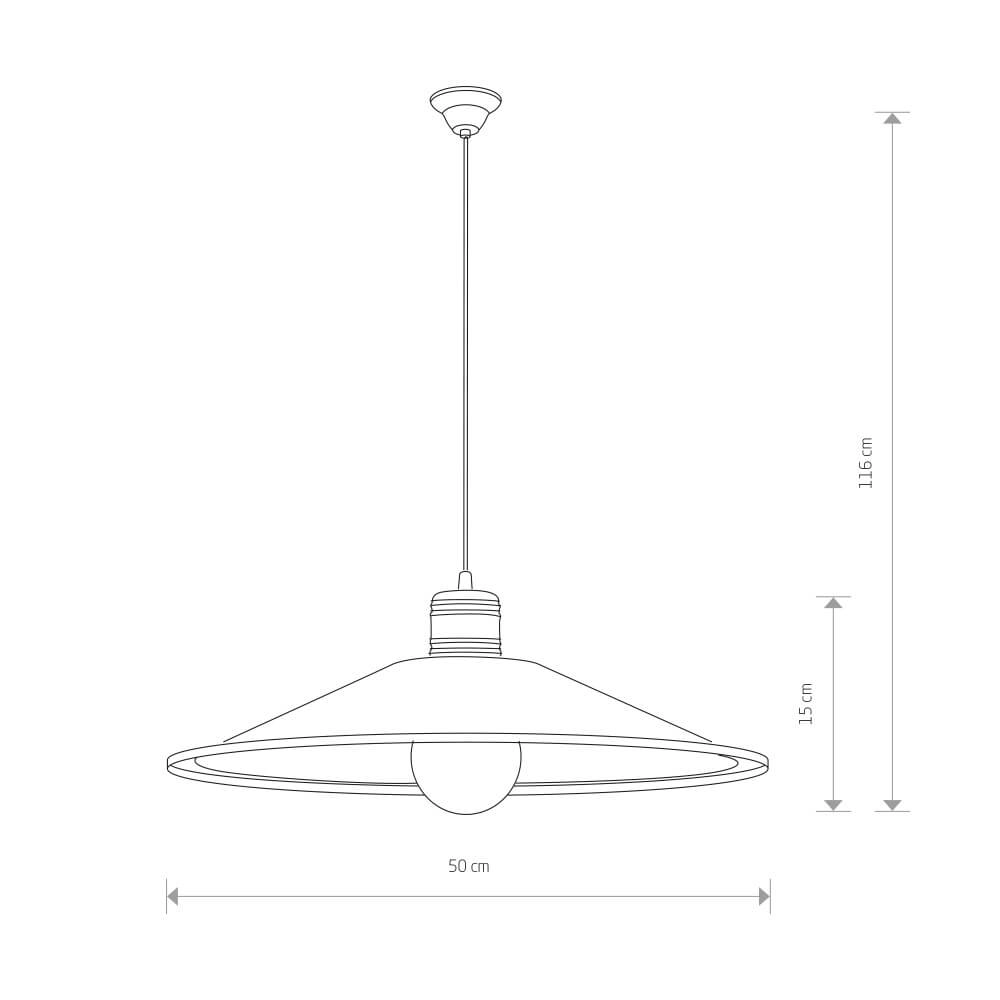 Zwart met koperen hanglamp Garret Lyora 5903139644495