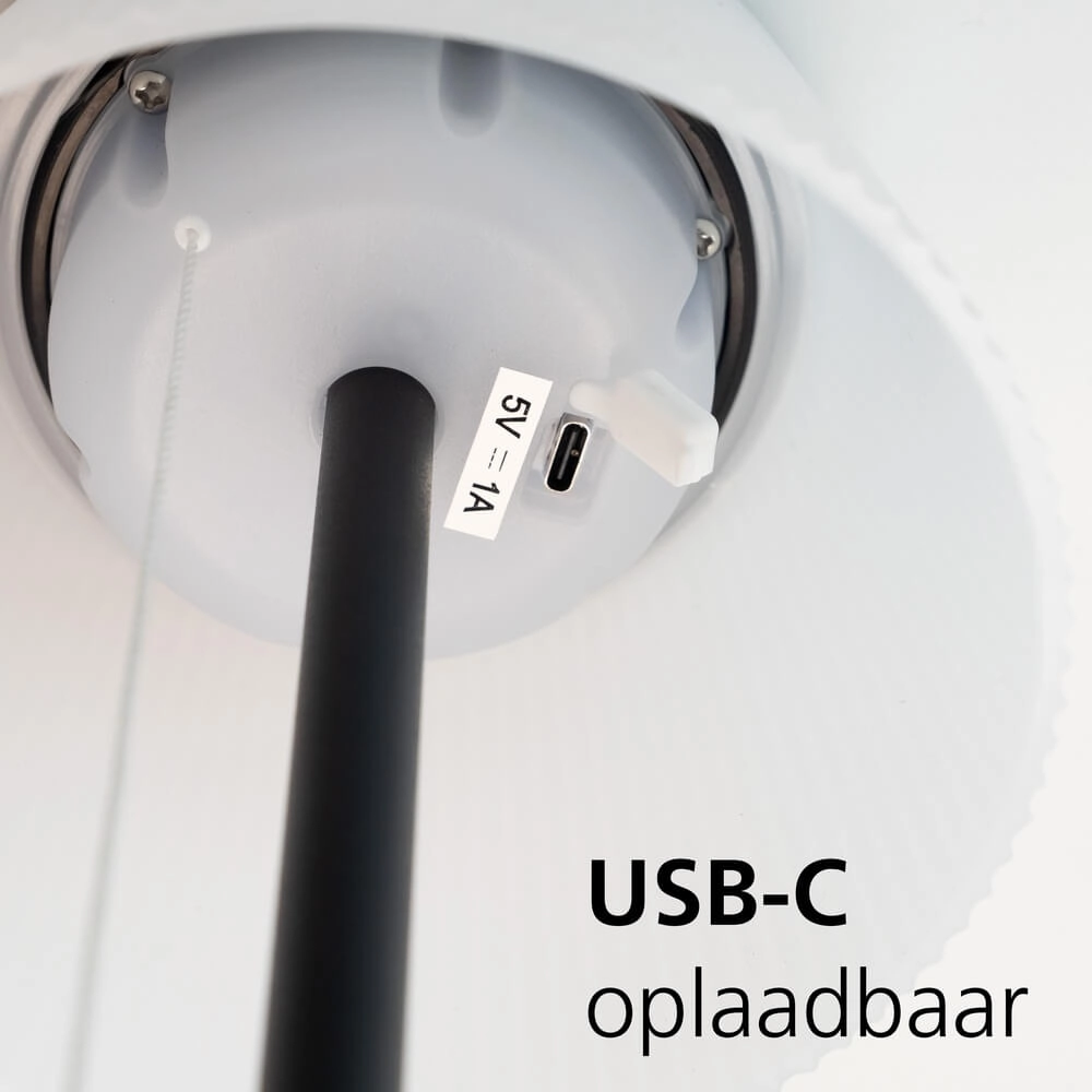 Tafellamp Scordiano zwart met wit solar Eglo 9008606355112