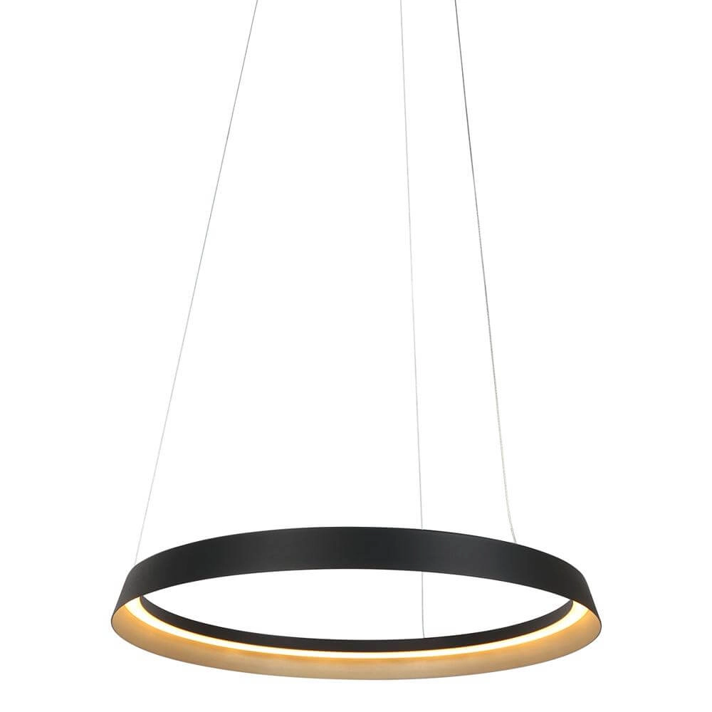 Strakke hanglamp Ringlux zwart Ø 60cm Strakke hanglamp Ringlux zwart Ø 60cm