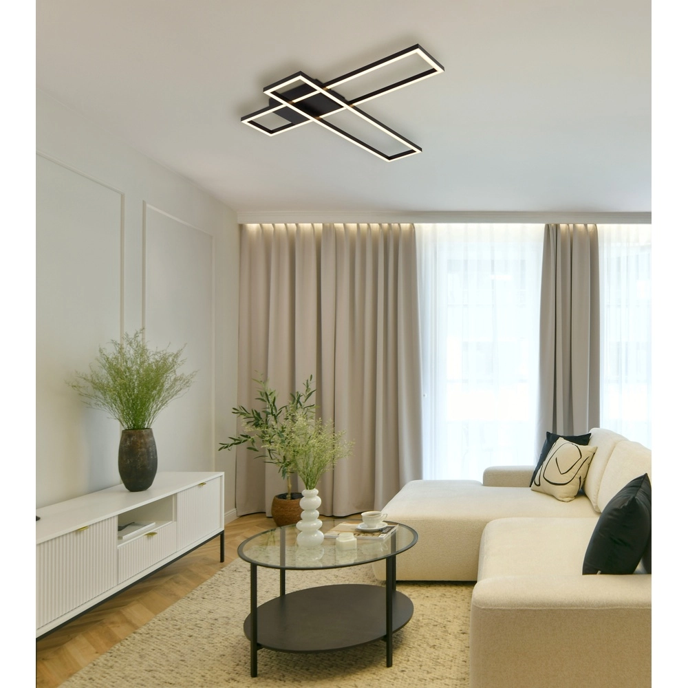Moderne plafondlamp Tatjana zwart Globo 9007371566310