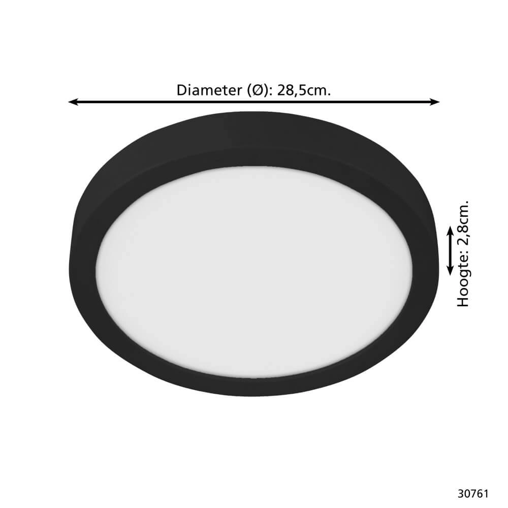 Led plafonnière Fueva 5 4000K zwart Eglo 9002759307615