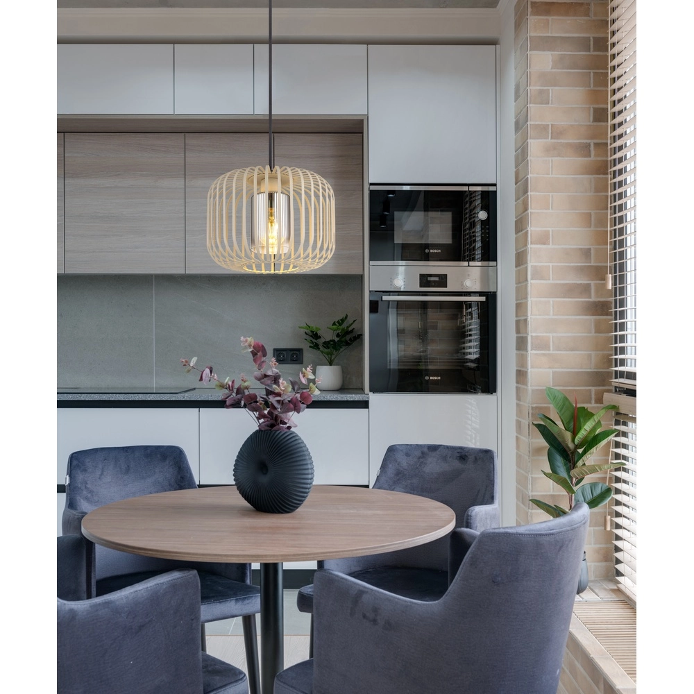 1-lichts hanglamp Alfred zand bruin Ø 28cm Globo 9007371528615