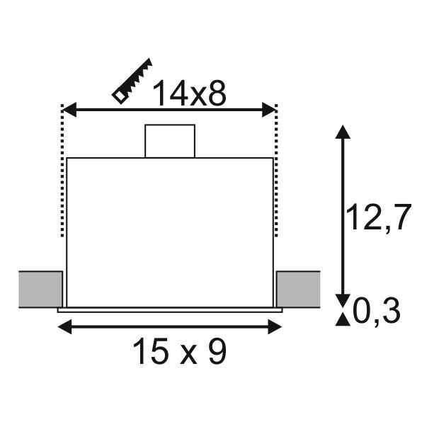 Inbouwspot Kadux 2 GU10 9cm wit SLV 4024163151498
