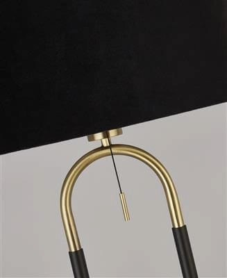 Vloerlamp Jazz 161cm zwart met goud Searchlight 5053423193052