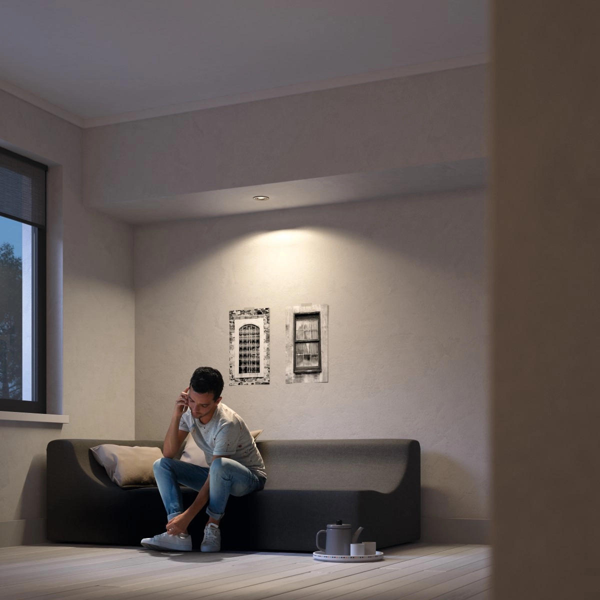 Richtbare inbouwspot Donegal GU10 rond 9cm nikkel Philips 8718696160831