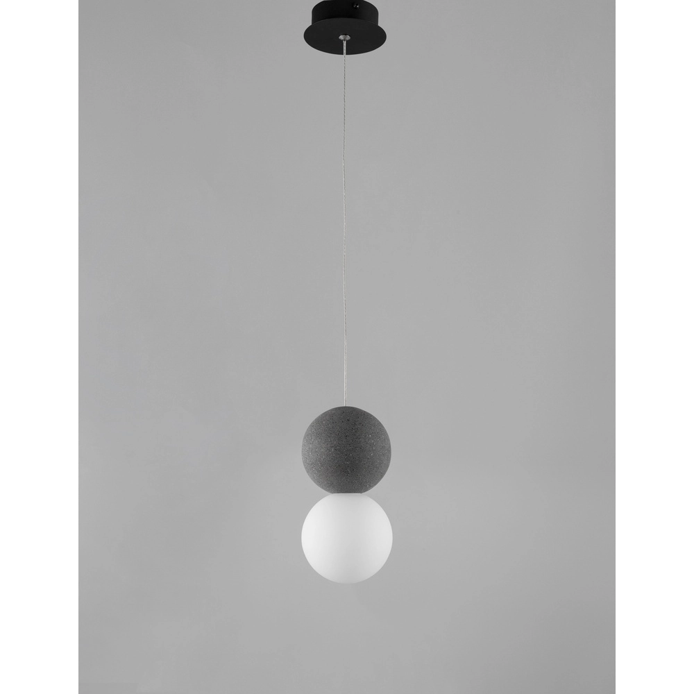 Hanglamp Zero grijs met wit Lyora 5212017426949