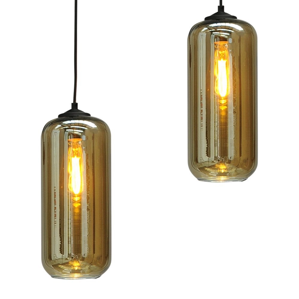 Kantoor hanglamp Quinto 5 met glazen kappen Masterlight 8718121220031