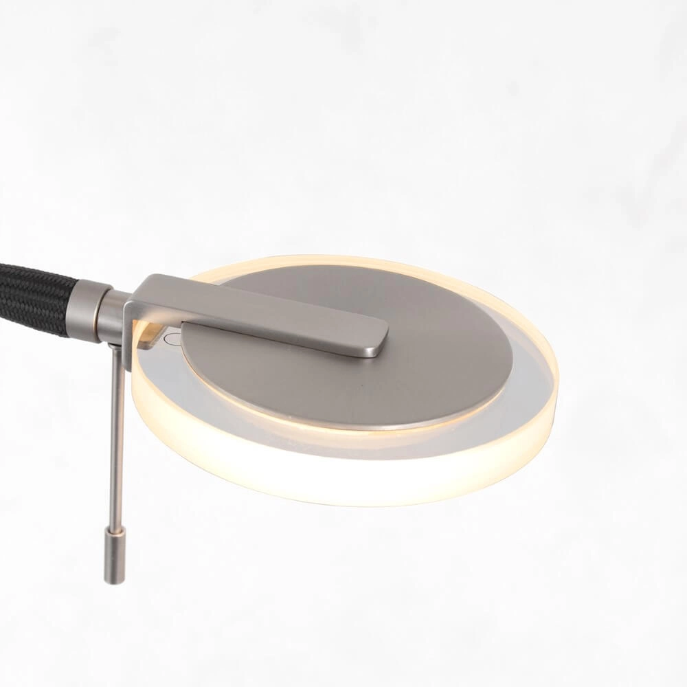 Led leeslamp 2-lichts Turound 40w - 2200-4000K - 187cm RVS helder glas Steinhauer 8712746134797