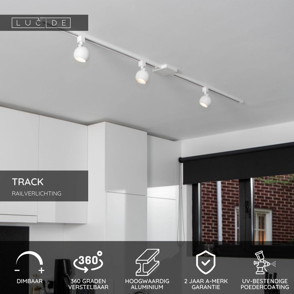Railspot Track Favori 1-fase wit Lucide 5411212093844