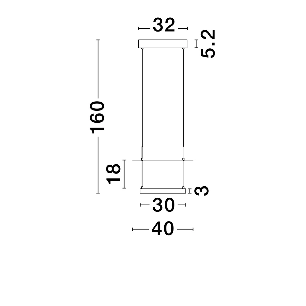 Hanglamp Diona Ø 40cm zwart met wit 2700K Lyora 5212017470850