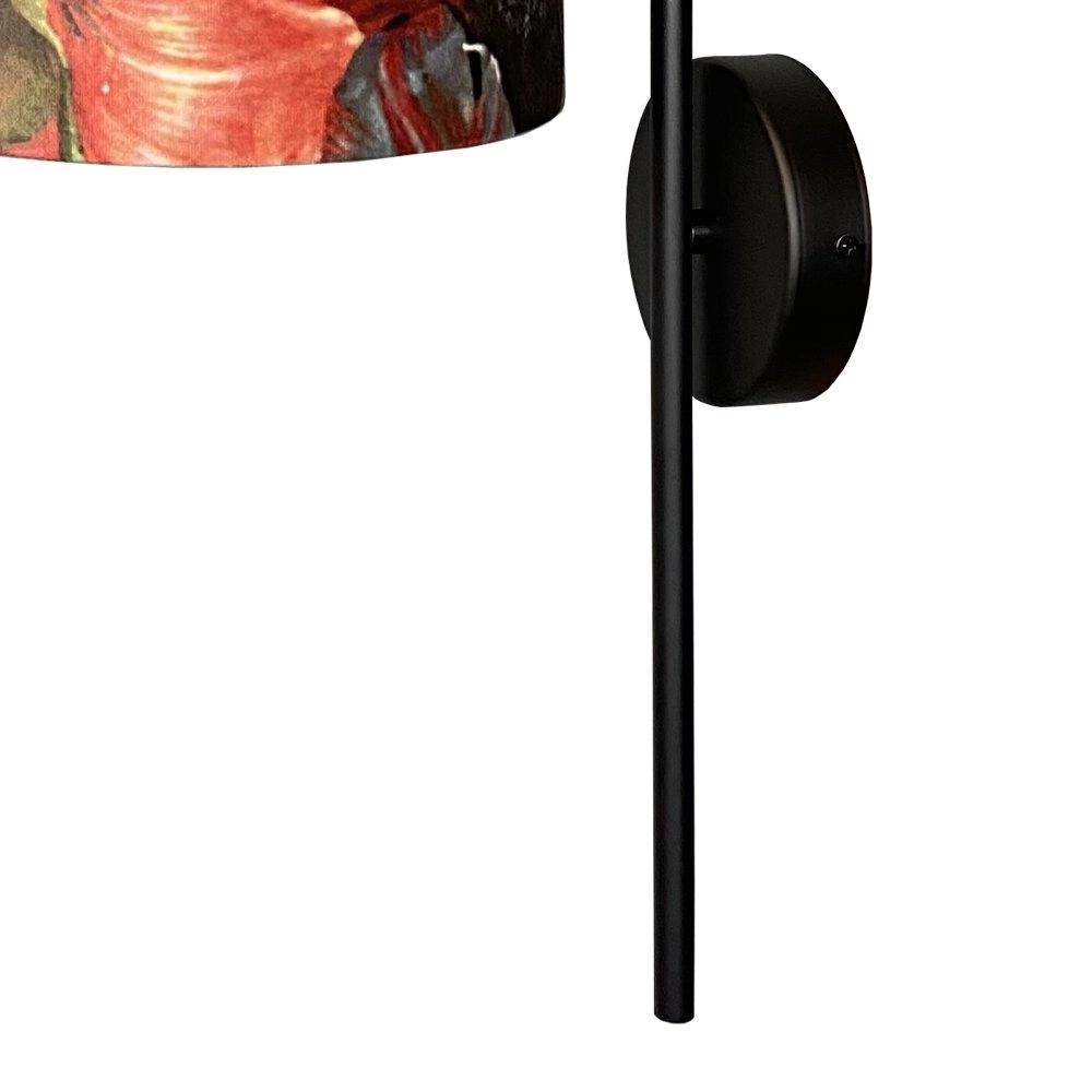 Zwarte wandlamp Venus met Flower lampenkap Masterlight 8718121251257