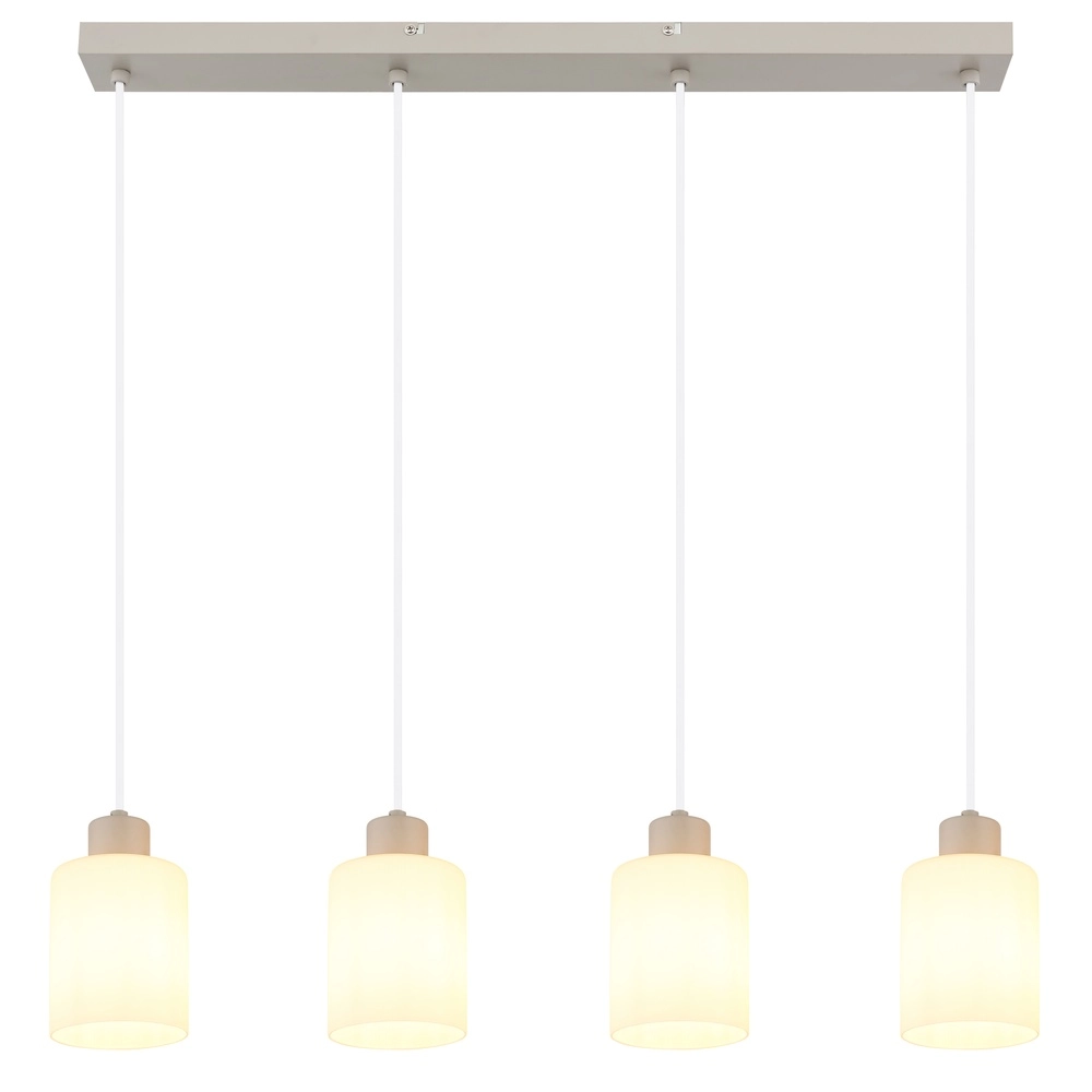 4-lichts hanglamp Trent zand bruin Globo 9007371575978