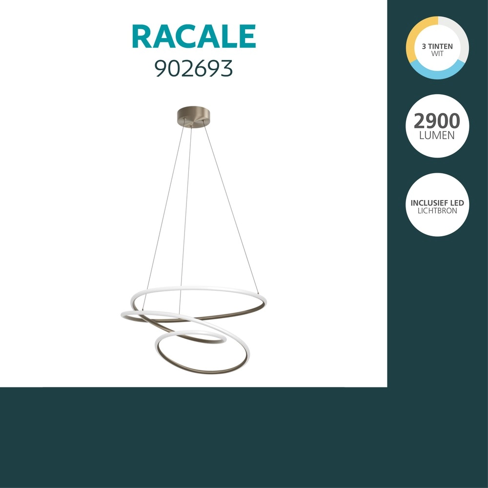 Moderne hanglamp Racale Ø 58cm brons Eglo 9008606391400