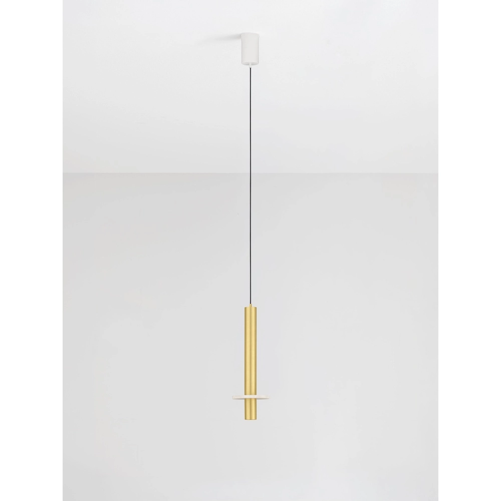 Design hanglamp Noemi goud met wit Ø 11cm Lyora 5212063503304