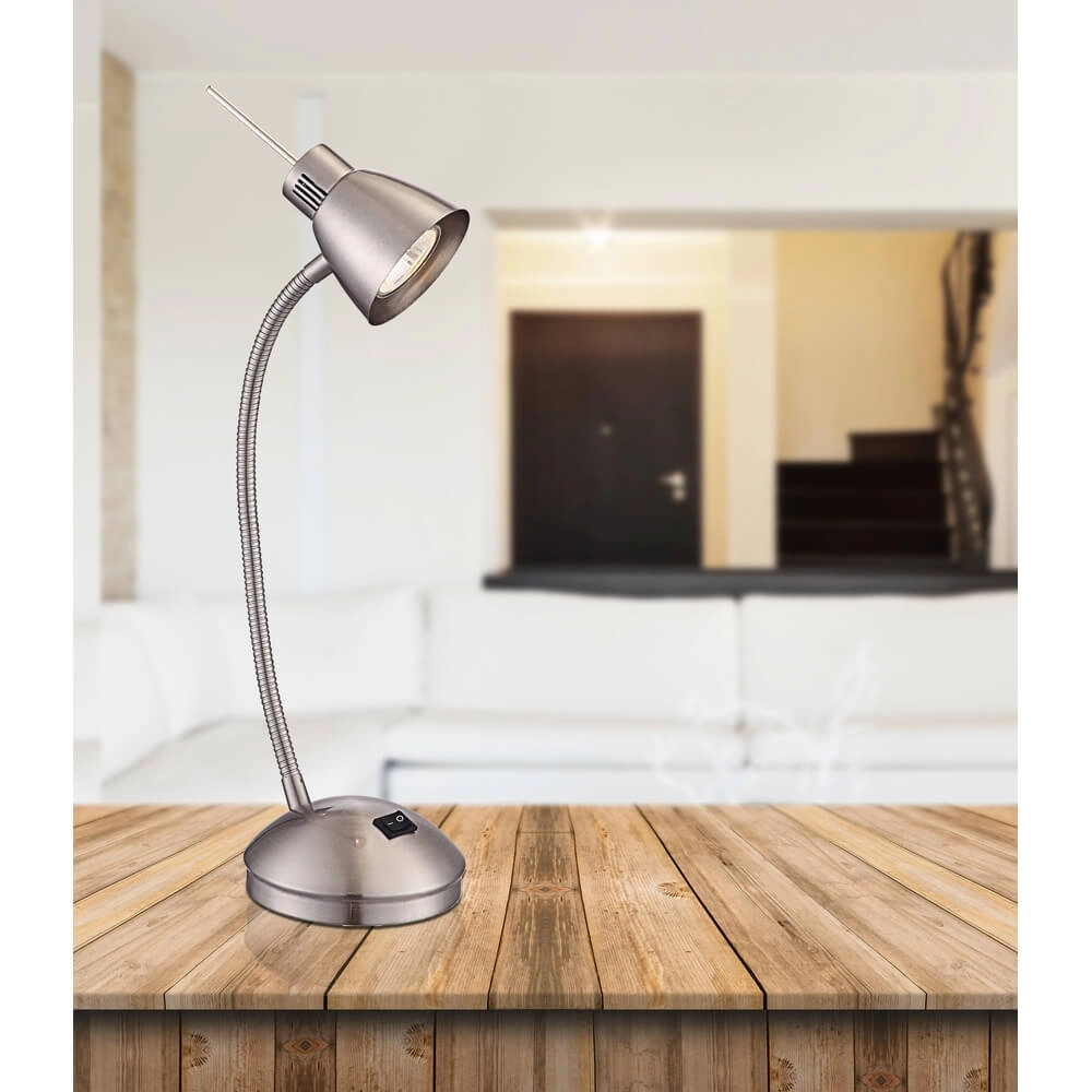 Klassieke bureaulamp Nuova nikkel Globo 9007371340330