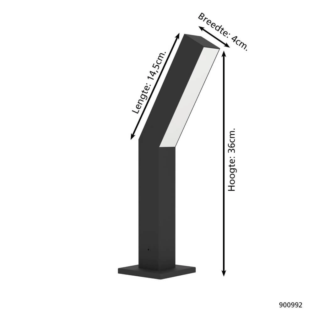Design staande lamp Ugento zwart 36cm Eglo 9008606298181