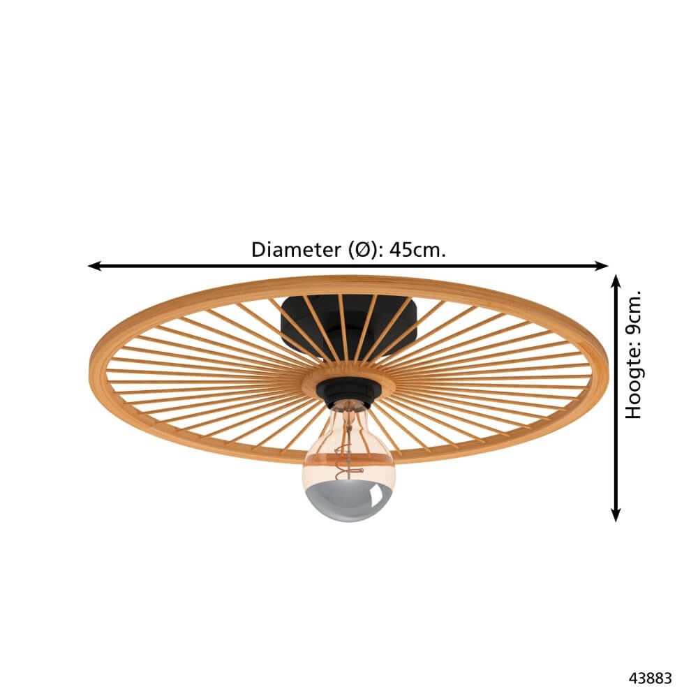 Houten plafondlamp Leominster Eglo 9002759438838