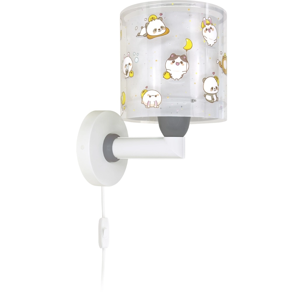Kinder wandlamp Kawaii Friends grijs glow in the dark Dalber 8420406417691