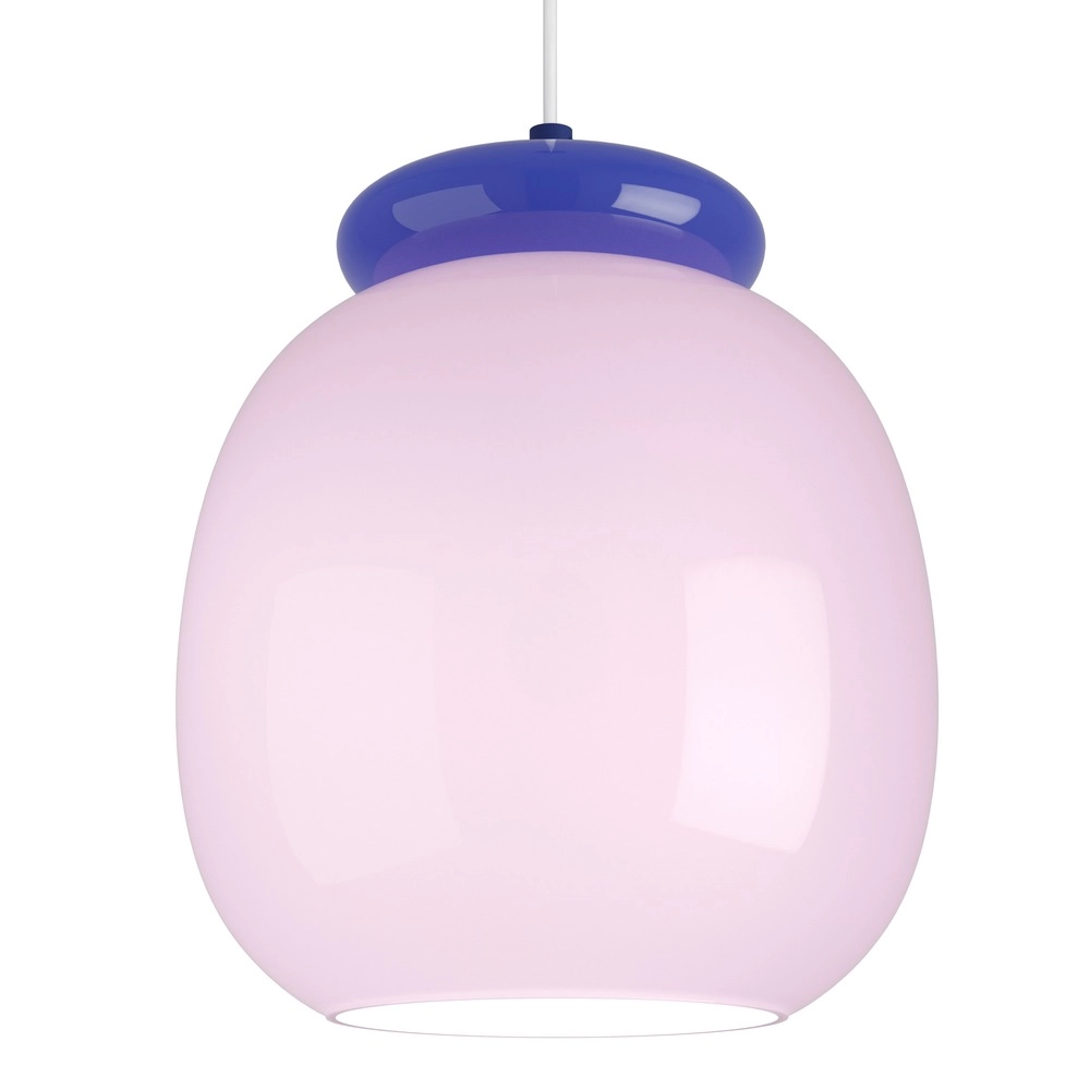 Design hanglamp Berardelli roze met blauw Ø 23cm