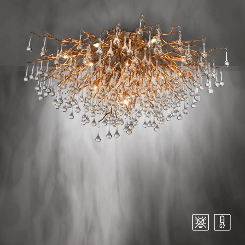 Kroonluchter Icicle messing 100cm Paul Neuhaus 4012248352106