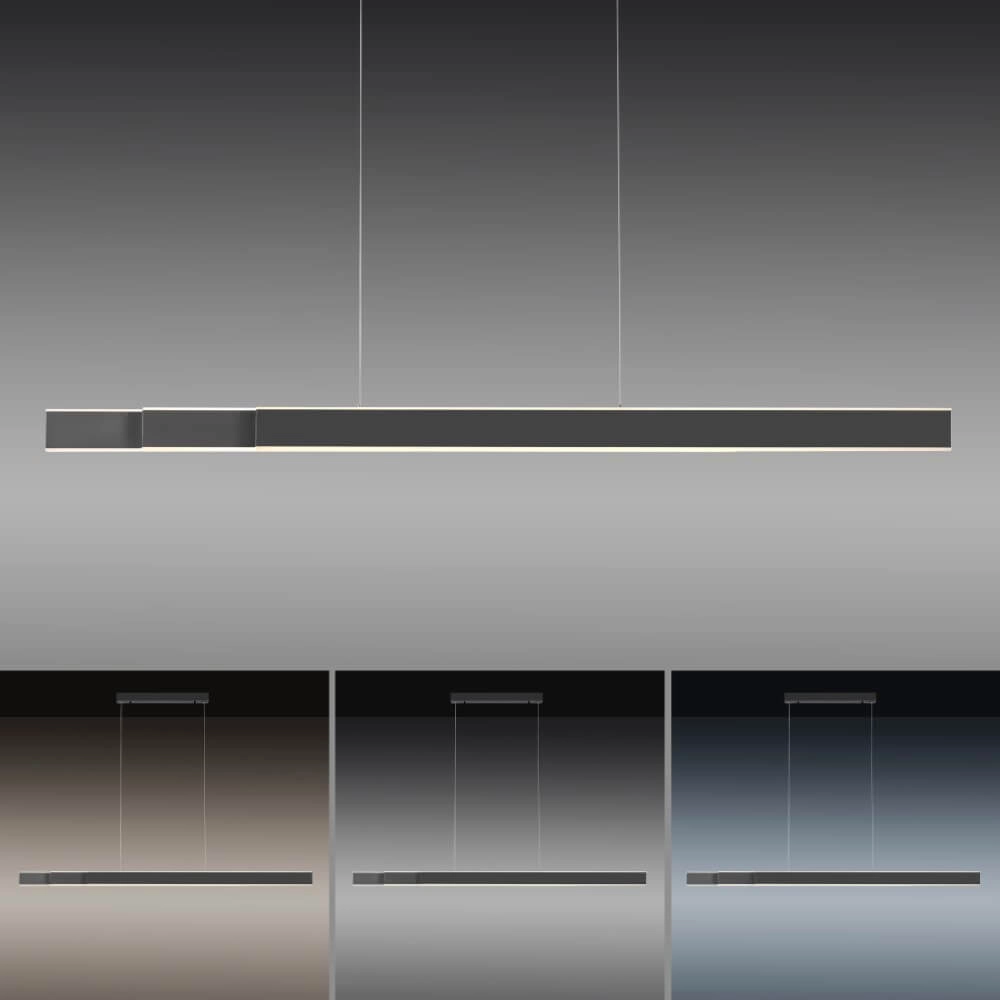 Strakke hanglamp Pure Lume antraciet Paul Neuhaus 4012248357842