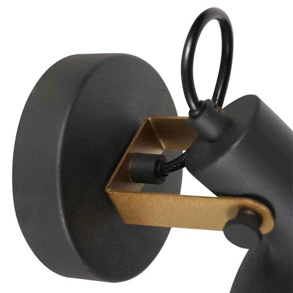 Wandlamp Prato zwart met goud Steinhauer 8712746176377