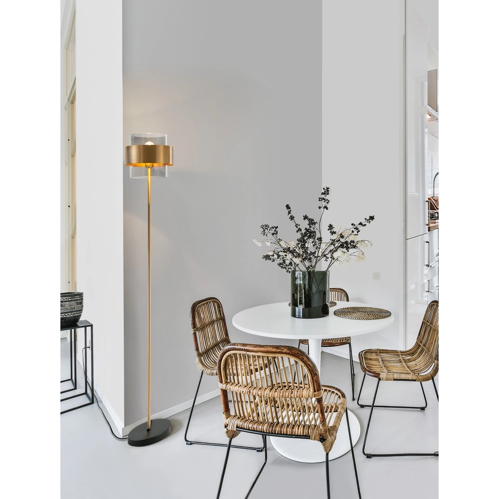 Vloerlamp Sianna zwart met goud Lyora 5212017431059
