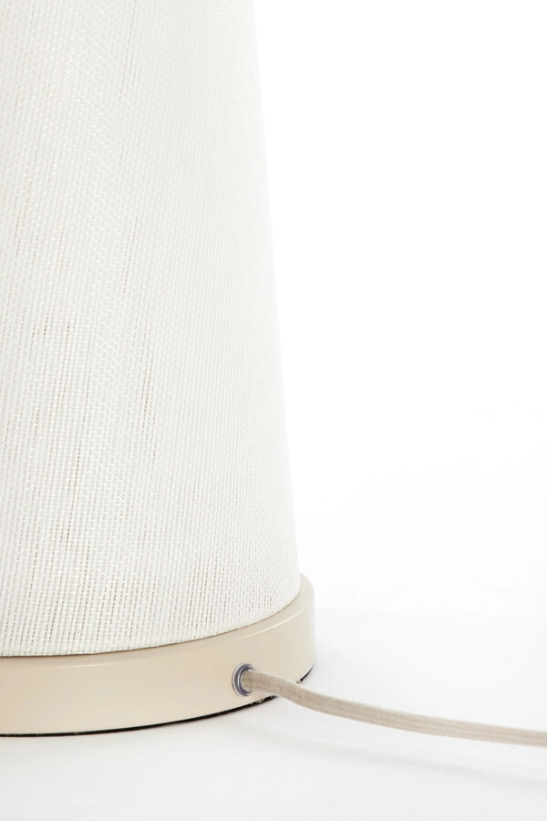 Japandi tafellamp Fyon Ø 20cm crème met wit Light & Living 8717807730666