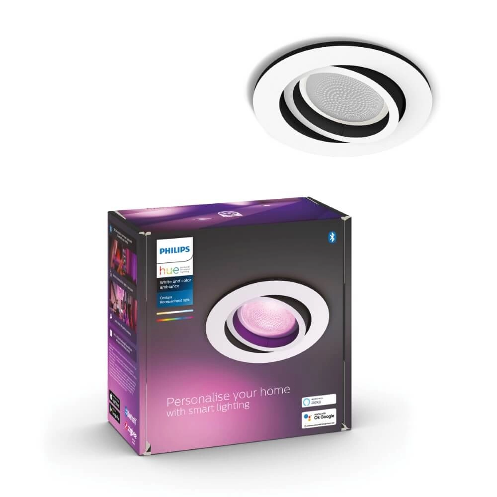 Ronde inbouwspot Hue Centura - White and Color richtbaar wit Philips 8720169319035