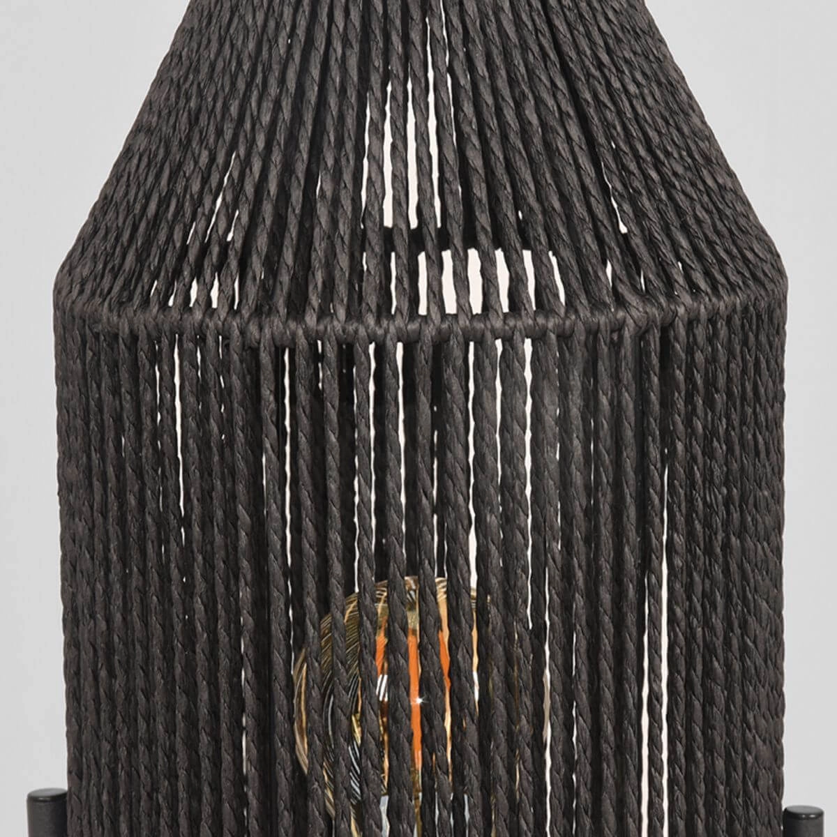 Zwarte tafellamp Ibiza met jute kap Label51 8720195423218