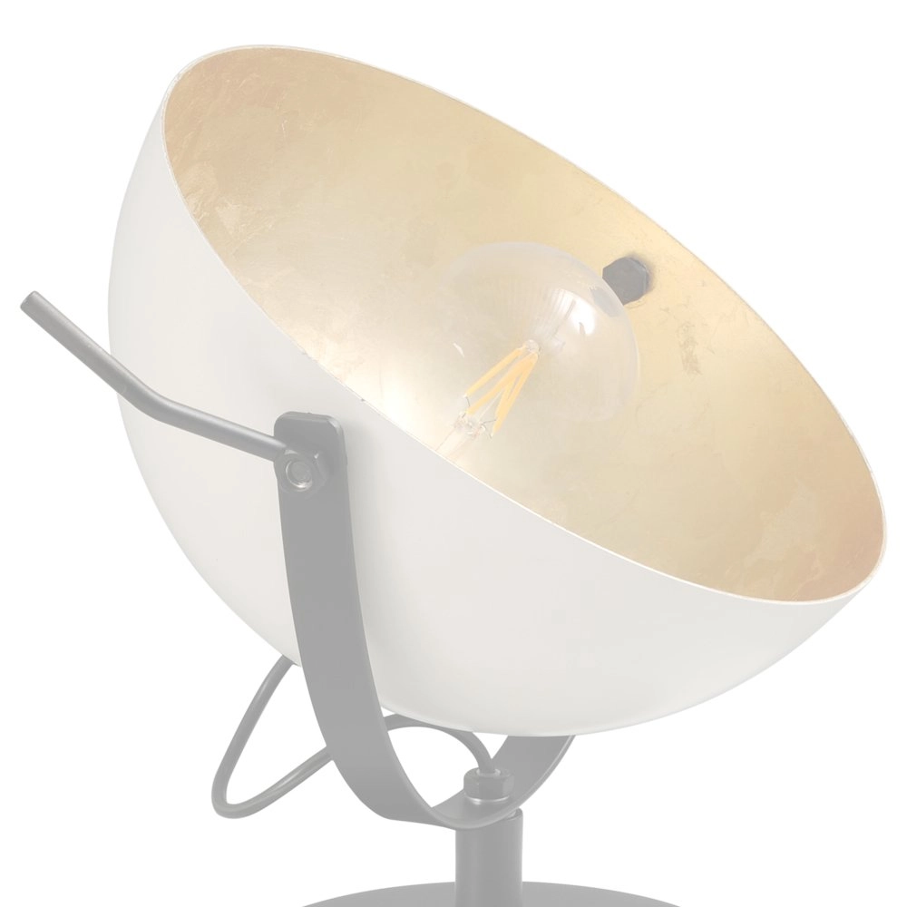 Stoere Industria Uplighter 30cm wit met oudgoud Masterlight 8718121228563