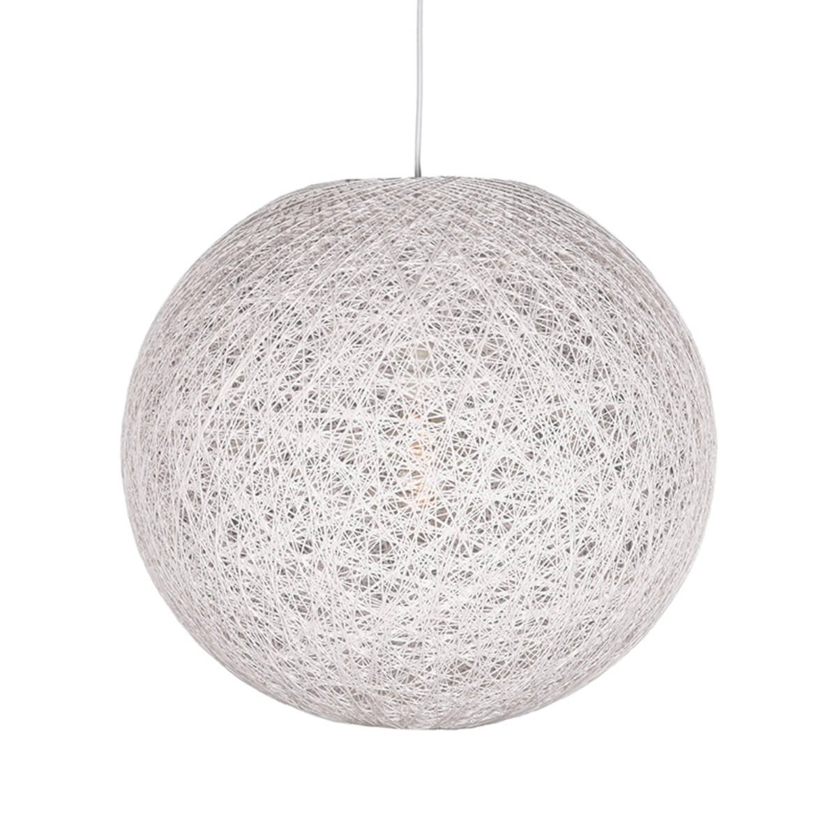 Hanglamp Twist Ø 55cm van wit vlasdraad